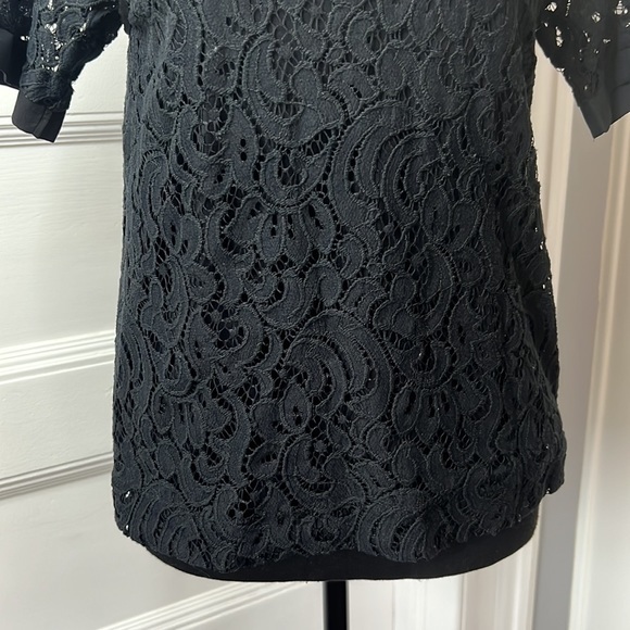 BANANA‎ REPUBLIC WOMENS BLACK LACE TOP SIZE S - Picture 3 of 11